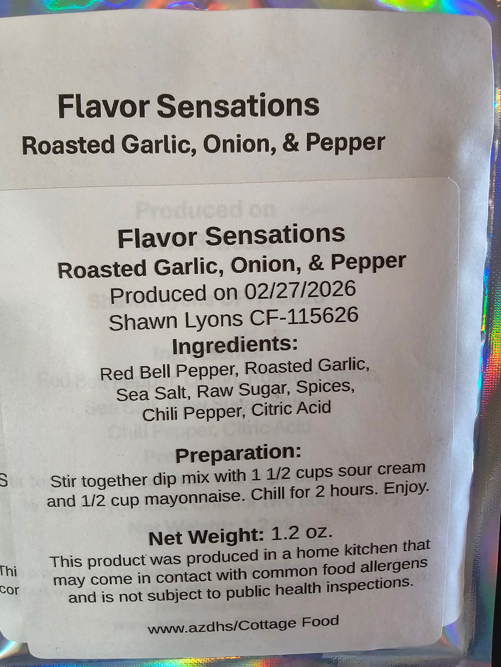 Roasted Garlic, Onion, and Pepper